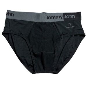 Tommy John 360 Sport Men’s Large Black Brief Underwear Polyester Spandex